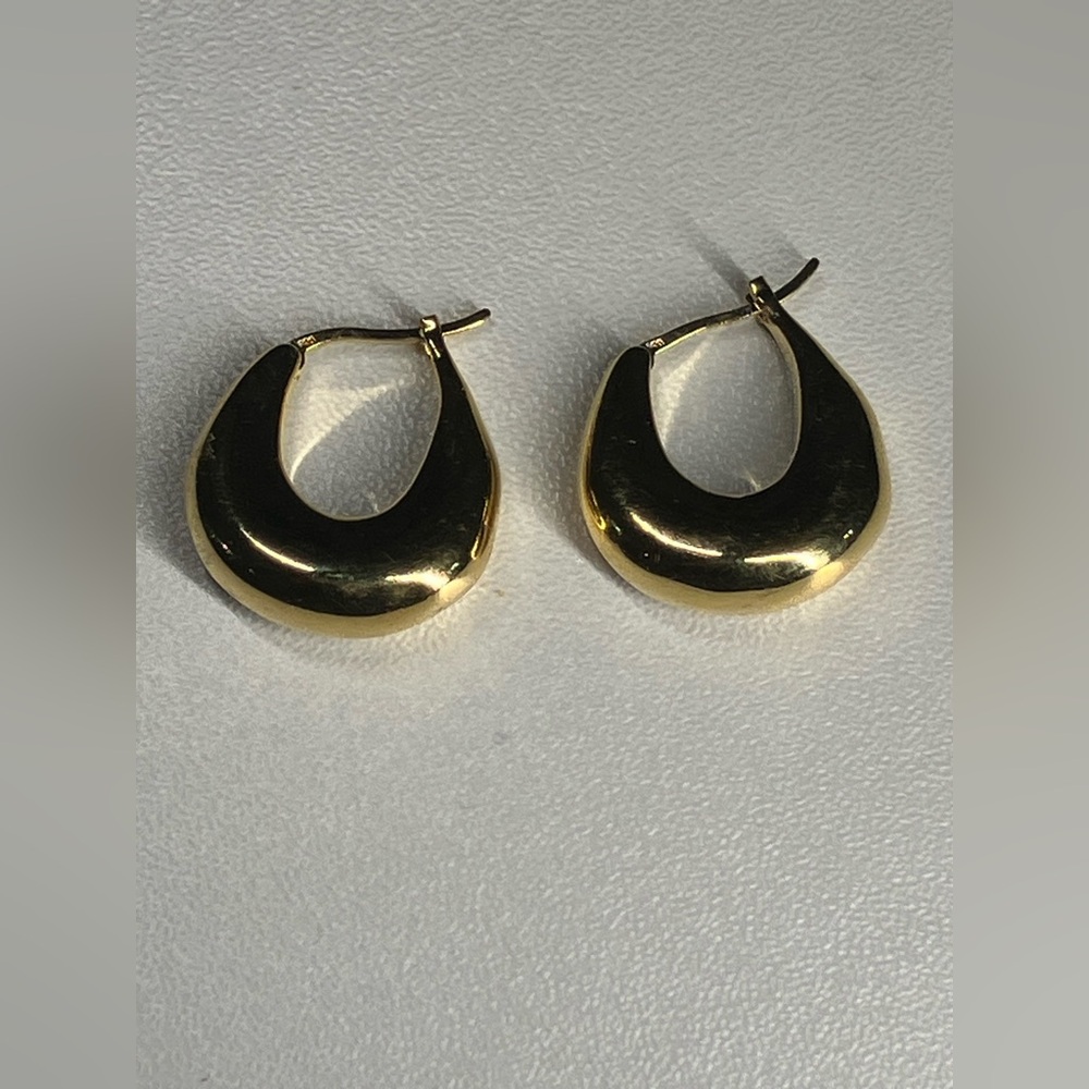 Vintage Sterling Silver Gold Plated Earrings